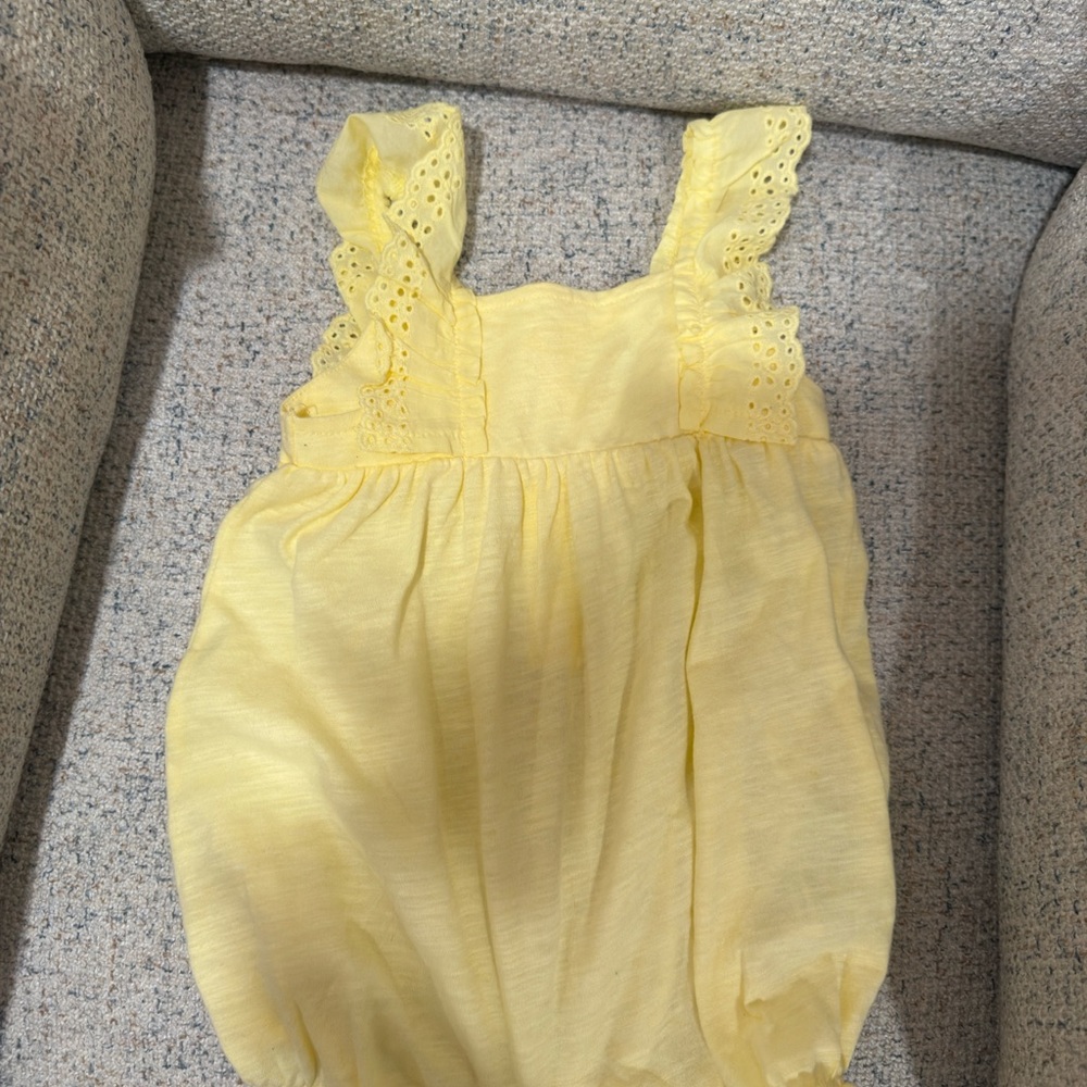 Carter's Yellow Eyelet Baby Outfit